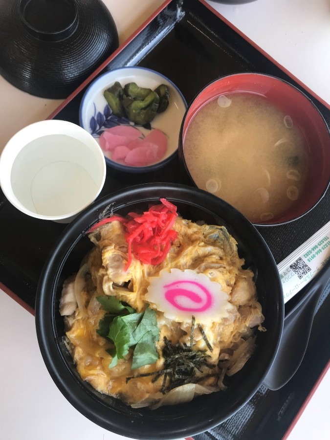 筑波山　コマ展望台で食べた親子丼