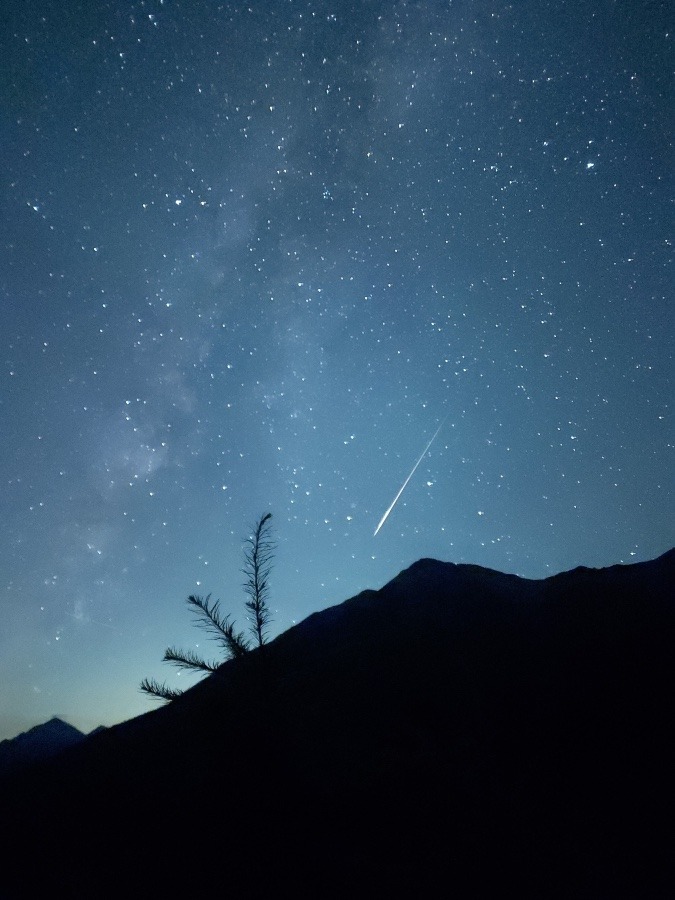 赤石小屋からペルセウス座流星