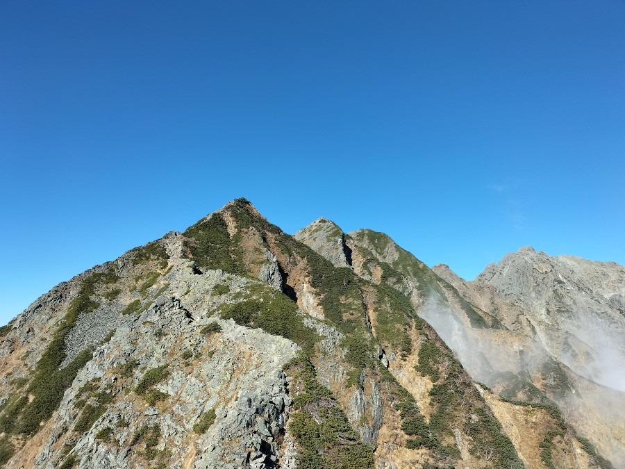 独標から見た西穂！かっけ〜