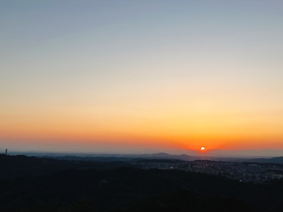 仕事終わりに菊水山