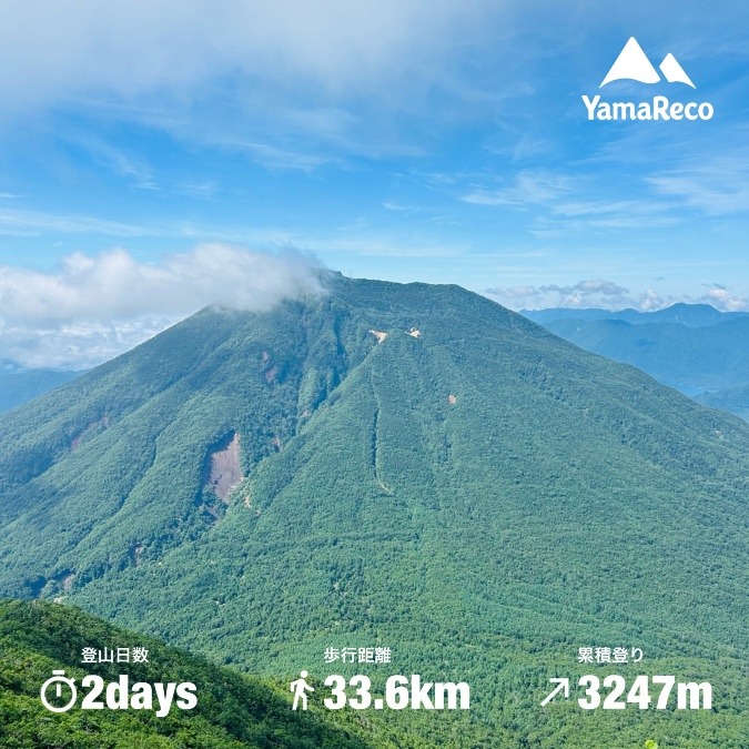 日光三山・大真名子山・小真名子山・帝釈山(2025.07)