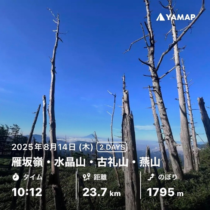 雁坂峠テント泊🏕️