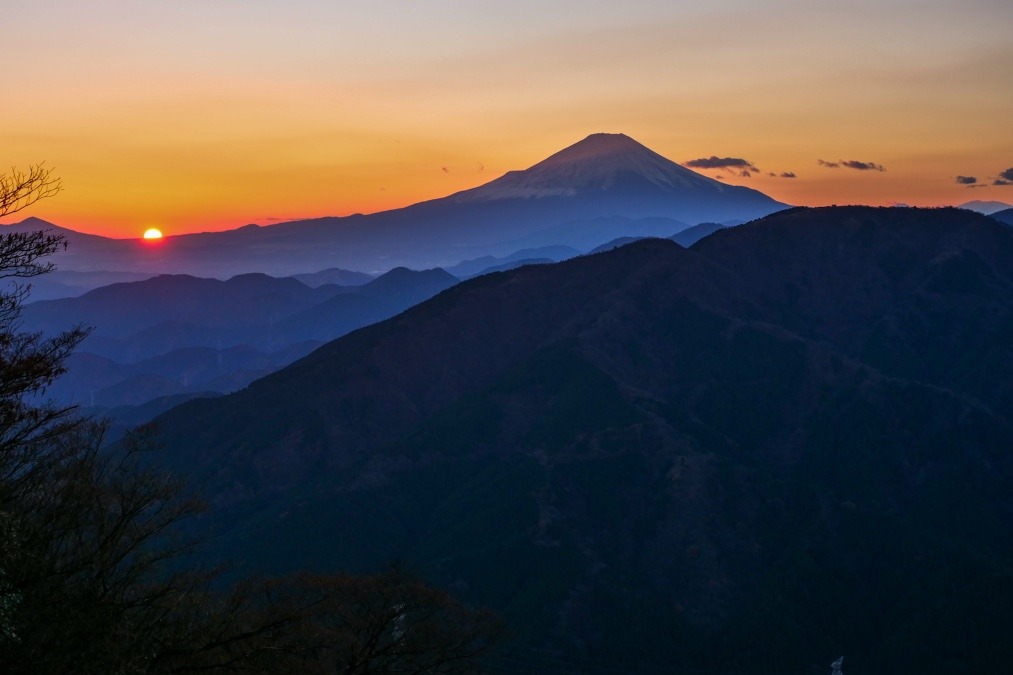 夕景の富士山を眺めに