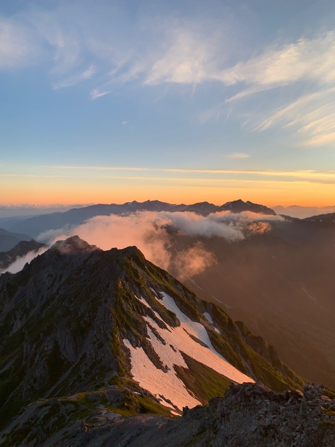 針ノ木岳から見た後立山連峰