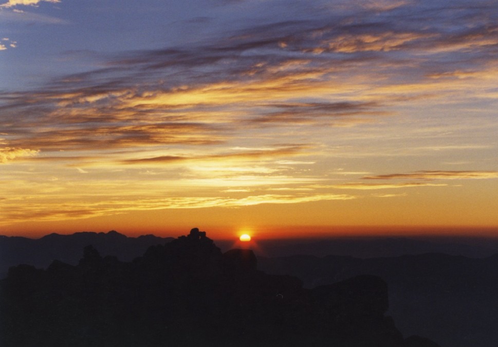 中央アルプスのご来光