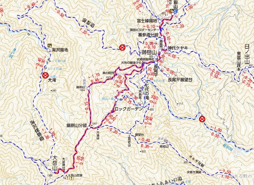 1/25日曜 U55 ケーブルカー → 御岳山 – 奥の院 – 大岳山