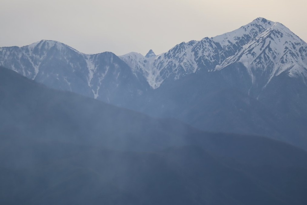 槍ヶ岳と常念岳