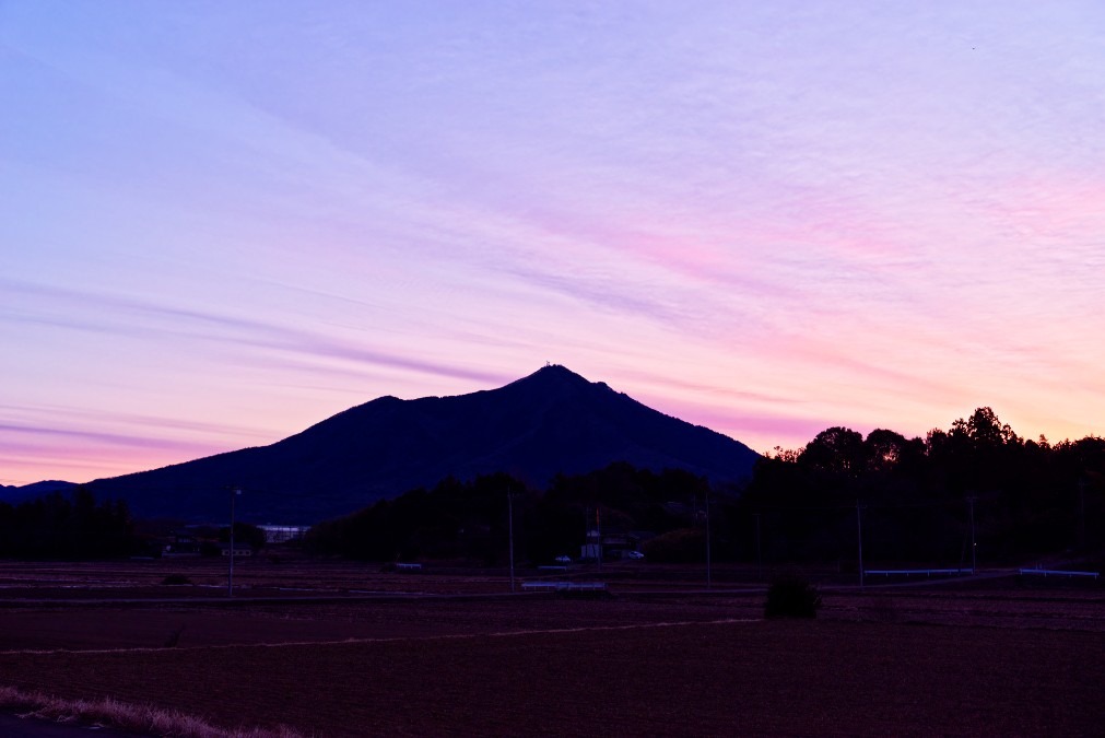 筑波山の夜明け