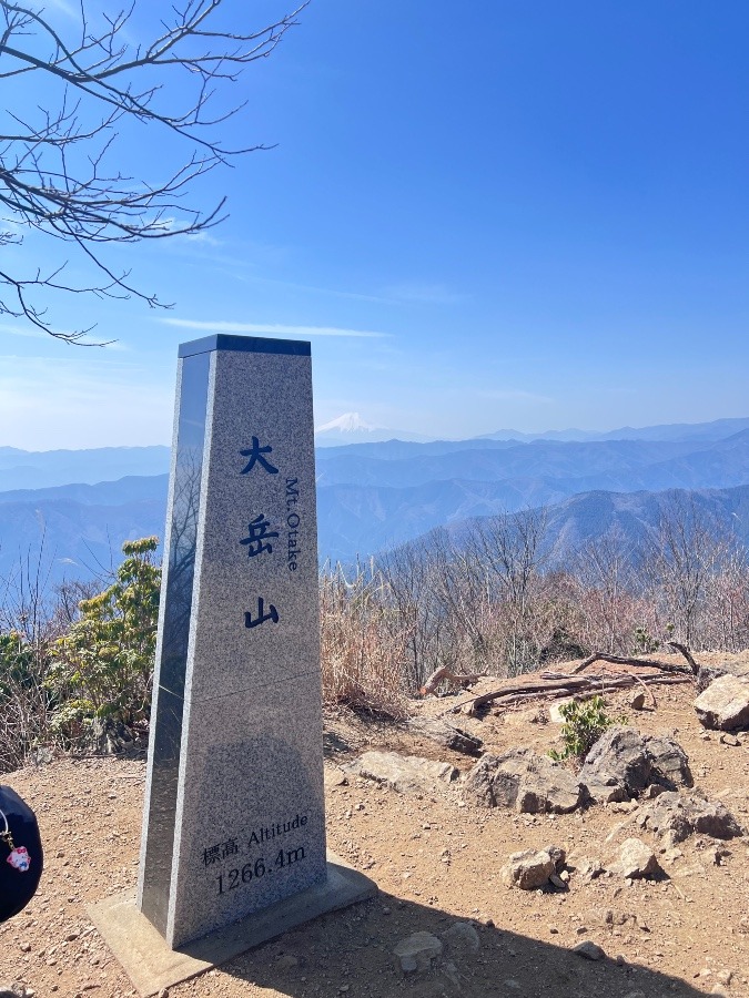 大岳山⛰️後ろに薄ら富士山🗻