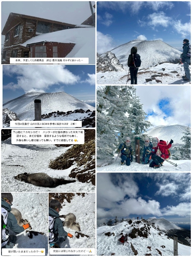 浅間 黒斑山〜蛇骨〜仙人岳   西穂からの転針